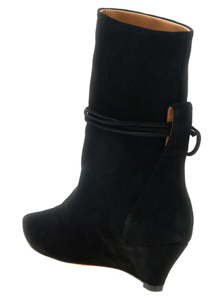 Black Calfskin Ankle Boots