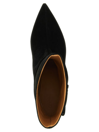 Black Calfskin Ankle Boots