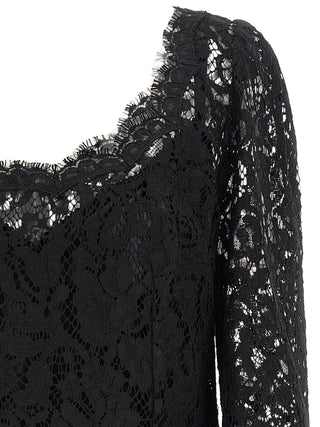 Black Cotton Short Dress