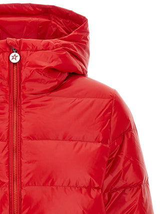 Red Nylon Full-Length Jacket