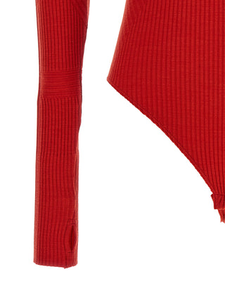 Red Wool Bodysuit