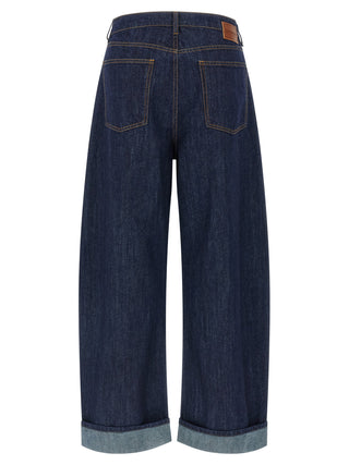Blue Cotton Relaxed Fit Jeans