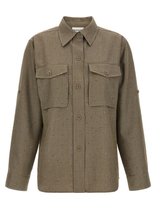 Brown Polyester Blouse
