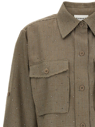 Brown Polyester Blouse