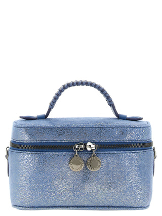 Blue Polyester Crossbody Bag