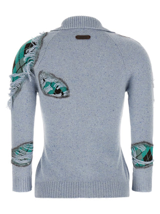 Blue Wool Cardigan