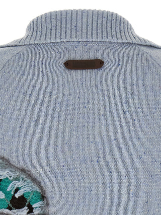 Blue Wool Cardigan
