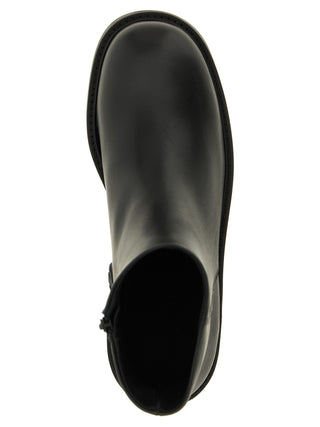 Black Calfskin Ankle Boots