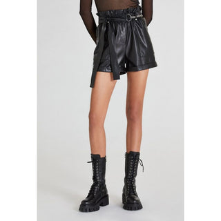 Black Polyethylene Short And Mini Shorts