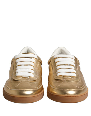 Gold Saint Tropez Low Top Sneakers Shoes
