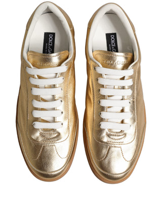 Gold Saint Tropez Low Top Sneakers Shoes