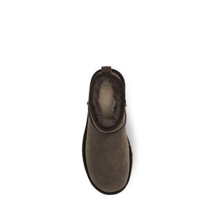 Brown Suede Leather Ankle Boots