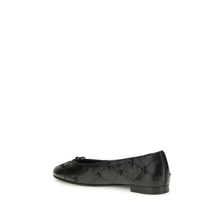 Black Calf Leather Bos Taurus Ballet Flats