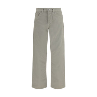 Gray Cotton Casual Pants