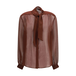 Brown Viscose Blouse