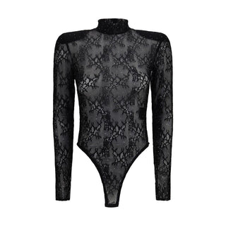 Black Nylon Bodysuit