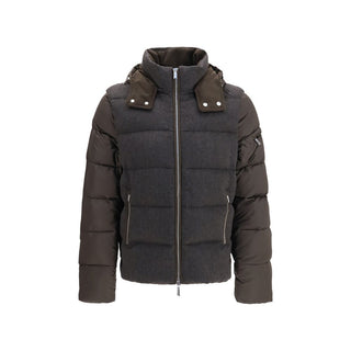Gray Goose Down Full-Length Jacket