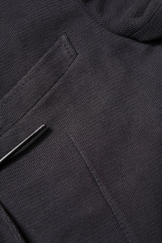 Dark Gray Cotton Men Single Breasted Jacket