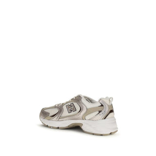 Beige Fabric Athletic Sneakers