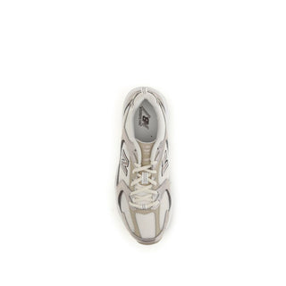 Beige Fabric Athletic Sneakers