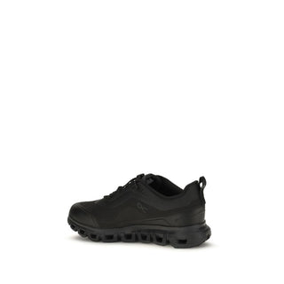 Black Polyester Athletic Sneakers