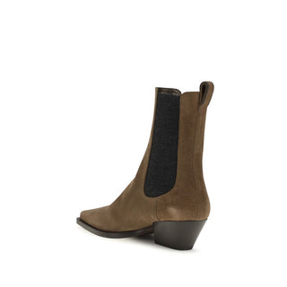Brown Calf Leather Bos Taurus Ankle Boots