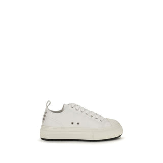 White Polyethylene Platform Sneakers