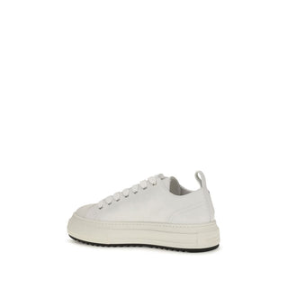 White Polyethylene Platform Sneakers