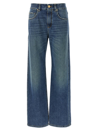 Blue Cotton Relaxed Fit Jeans