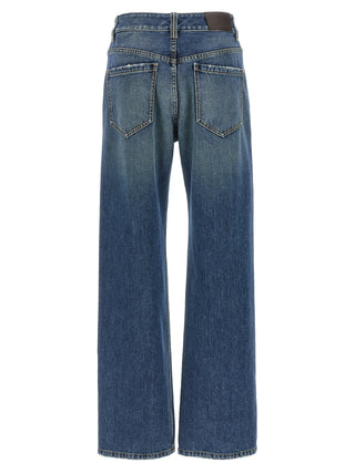 Blue Cotton Relaxed Fit Jeans