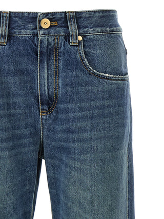 Blue Cotton Relaxed Fit Jeans