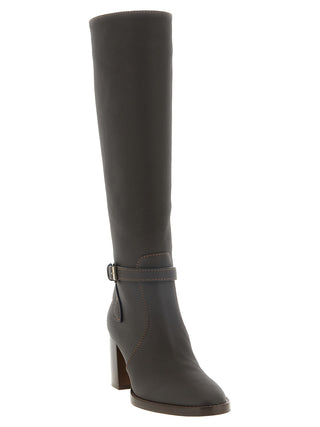 Brown Calfskin Over The Knee