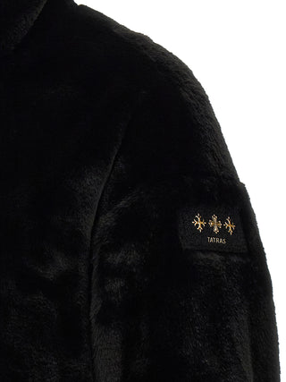 Black Polyester Full-Length Jacket