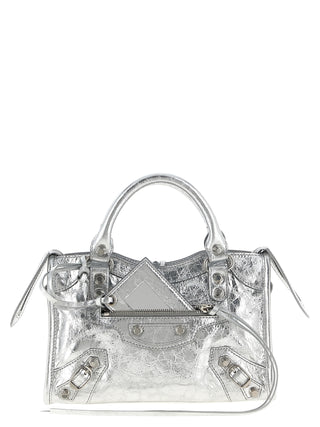 Silver Lamb Leather Handbag