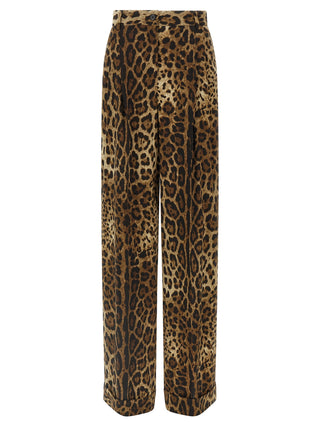 Brown Wool Casual Pants