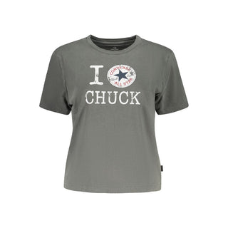 Grey Cotton Women's T-Shirt