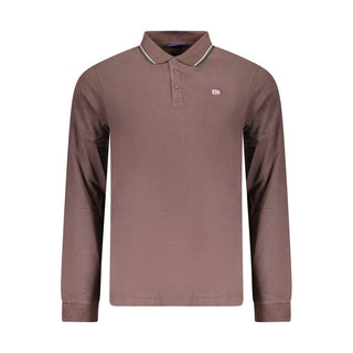 Brown Cotton Mens Polo