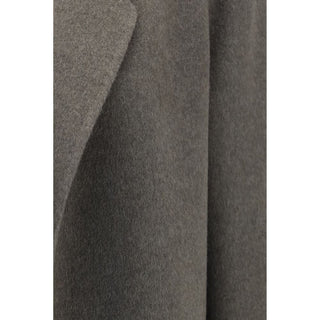 Gray Cashmere Full-Length Jacket
