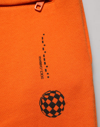 Orange Cotton DGVIB3 Men Trackpants Pants
