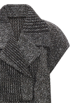 Gray Polyamide Midi Dress