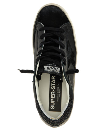 Black Leather Low Top Sneakers