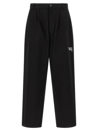 Black Cotton Casual Pants