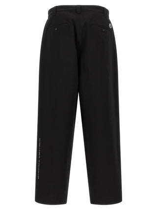 Black Cotton Casual Pants