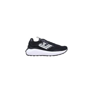 Black And White Polyethylene Athletic Sneakers