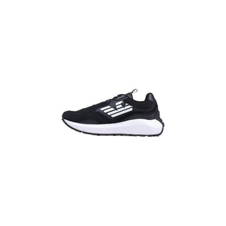 Black And White Polyethylene Athletic Sneakers