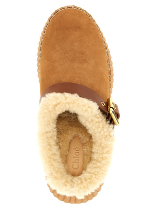 Brown Cowhide Wedge Sandals