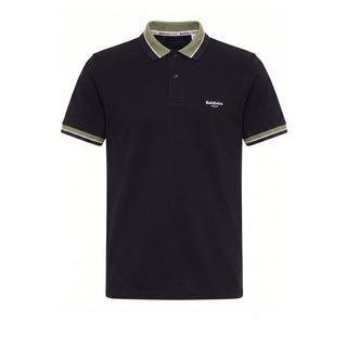 Blue Cotton Men Polo