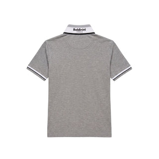 Grey Cotton Men Polo