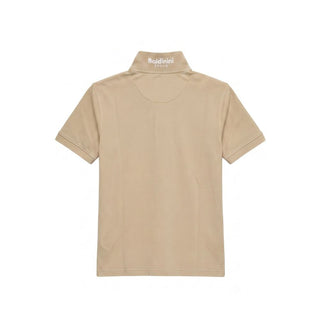 Beige Cotton Men Polo-Shirt
