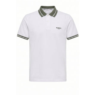 White Cotton Men Polo-Shirt